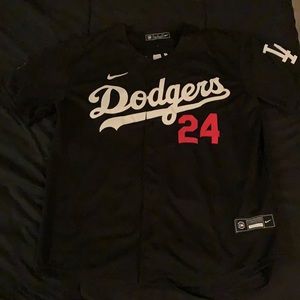 Kobe dodgers jersey 24 black red white L nike